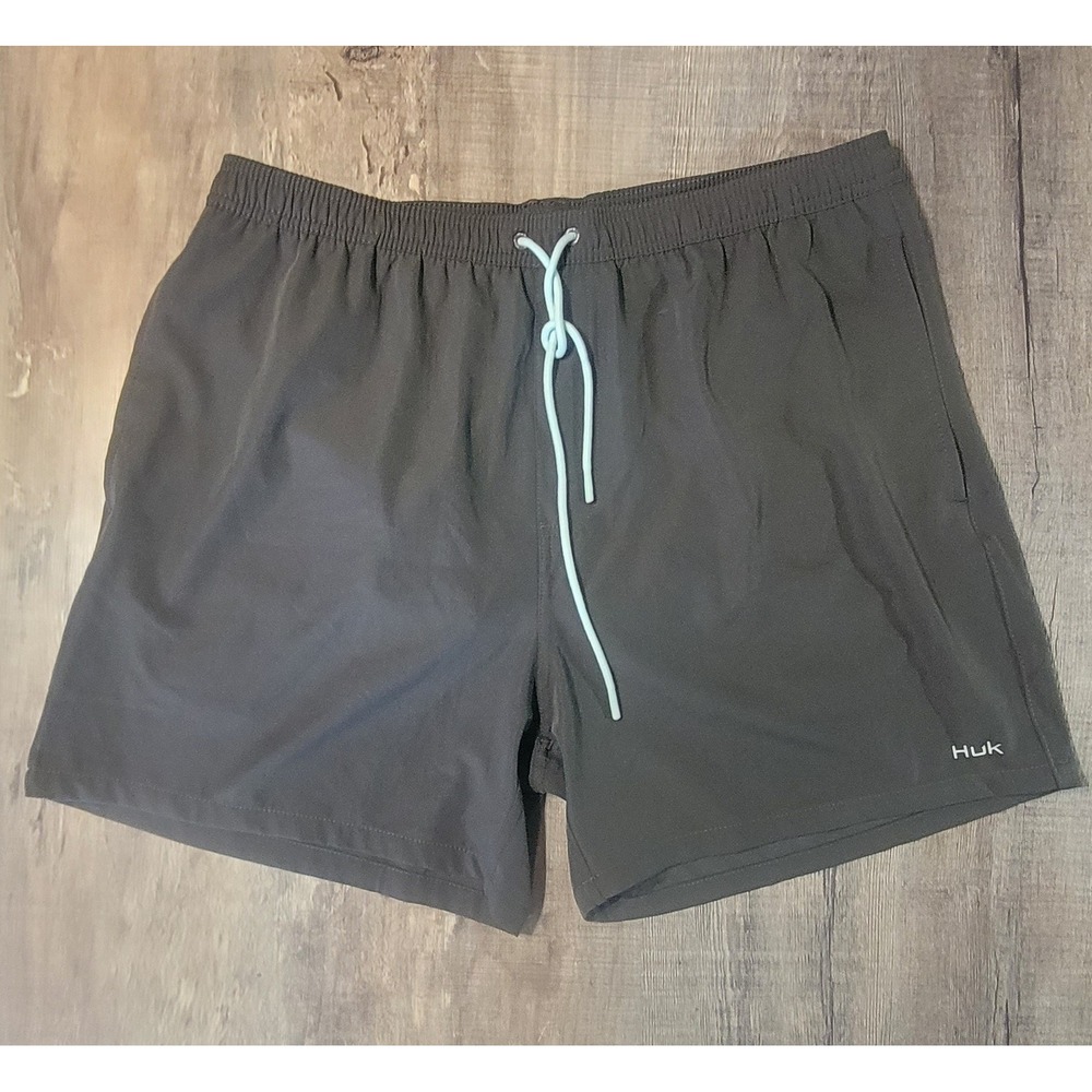 Huk Performance Fishing Shorts Mens XL Gray Pursuit Board Shorts H2000132
